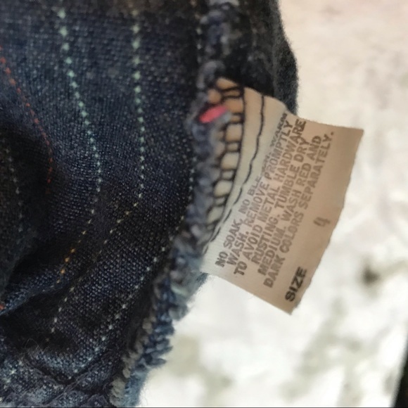 2/$25 Vintage OshKosh B’gosh Denim Overall Dress - Picture 5 of 5